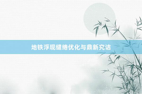 地铁浮现缱绻优化与鼎新究诘