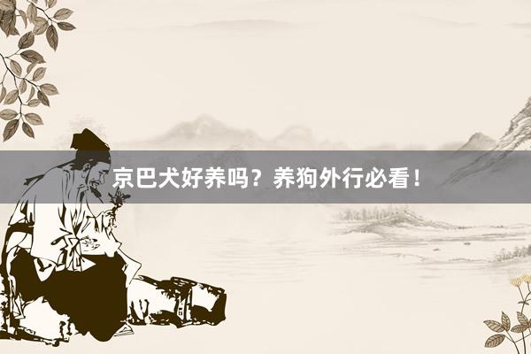 京巴犬好养吗？养狗外行必看！